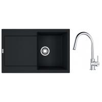 FRANKE Zestaw G258MČ MRG 611 czarny matowy + FS 3229.031