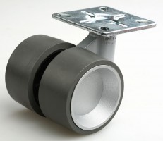 OGTM Kółko Formula 60 mm, aluminium, guma szara