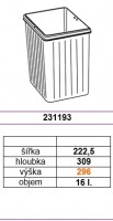 GOLLINUCCI Zapasowe kosze do Sistema, 16 l