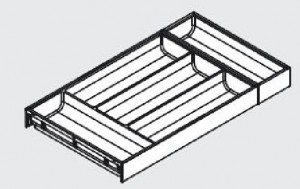 BLUM ZC7S550BS3 Ambia Line wkład na sztućce 300/550 brunatnoczarny