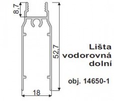 IC-Dolna listwa maskująca  10mm 2m srebrna