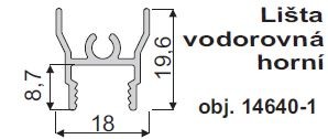 IC-Górna listwa torowa 10mm 2m srebrna