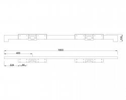 MILADESIGN stelaż niski Quark Q7216-K srebrny