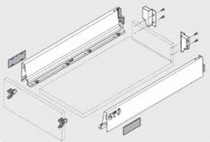 BLUM sada Antaro M 500 mm/30 kg, Blumotion/TOB, szary R9006