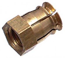 Kołek rozporowy z kulką BU12-M6x12mm mosiądz