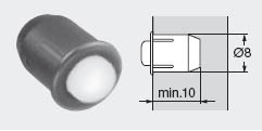 BLUM 993.706 soczewka odbojowa zawiercana szary 2,5mm