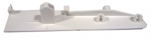 StrongBox mocowanie frontu szuflady wewnętrznej H204 z dwoma relingami, białe