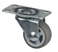 StrongCastors Kółko 30 mm, szare, skrętne, rolka gumowa