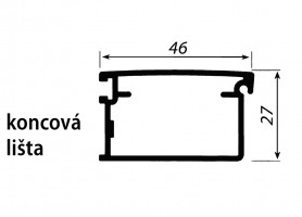 REHAU listwa końcowa ALU 27mm ALU 230L