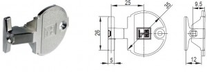 LEHMANN Zaczep 5155 do drzwi przesuwnych 515.04