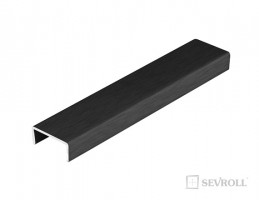 SEVROLL 03472 profil "U" 18 mm 3 m czarny szczotkowany