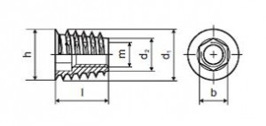 Nakrętka zawiercana z kołnierzem M8x25mm ocynk