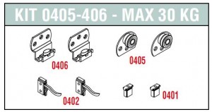 SISCO 0405-406 komplet okuć do drzwi wewnętrznych