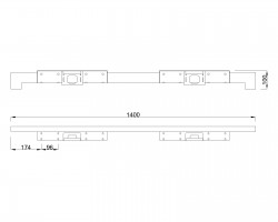 MILADESIGN stelaż niski Quark Q7214-K srebrny