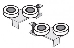 SEVROLL 10156 wózek górny Simple (do płyty laminowanej 18 mm) ramowy L+P