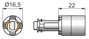 LEHMANN Przedłużenie cylindra 22 mm (180° P4 16,5mm)