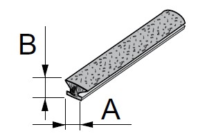 SEVROLL 20021-SV szczotka odbojowa bez kleju 4,8x6mm szara