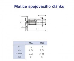 Mufa do elementów łączących M6x30mm nikiel