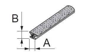 S-szczotka odbojowa niska 6,2x5 mm szary