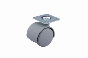 StrongCastors Kółko 40 mm z płytką szare