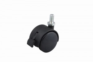 StrongCastors Kółko 40 mm z bolcem M8 x 15 z hamulcem czarne