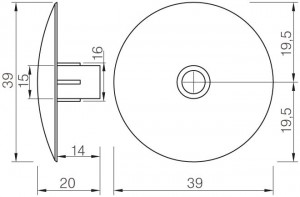 STRONG Ślizgacz nabijany 464 5 mm czarny
