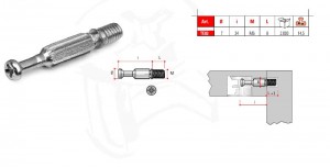 Śruba łącząca TE03 do mimośrodu M6x34