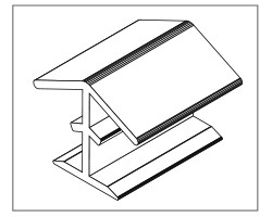 WEW./ZEW. róg 135° aluminium szczotkowany 100 mm rehau