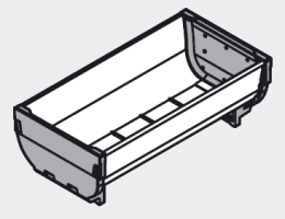 BLUM ZSI.020SI puszka 88x176 mm, stal nierdzewna