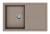 StrongSinks S3 Zlewozmywak granitowy Labe 780 780x500mm z ociekaczem beż