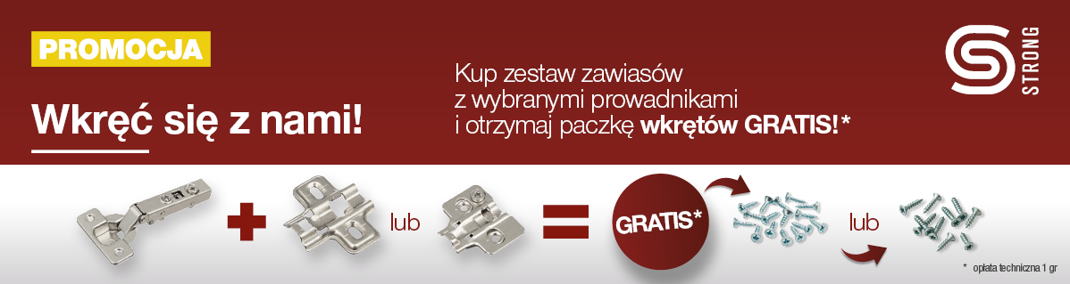 Zawias + wkręty - promo akcja